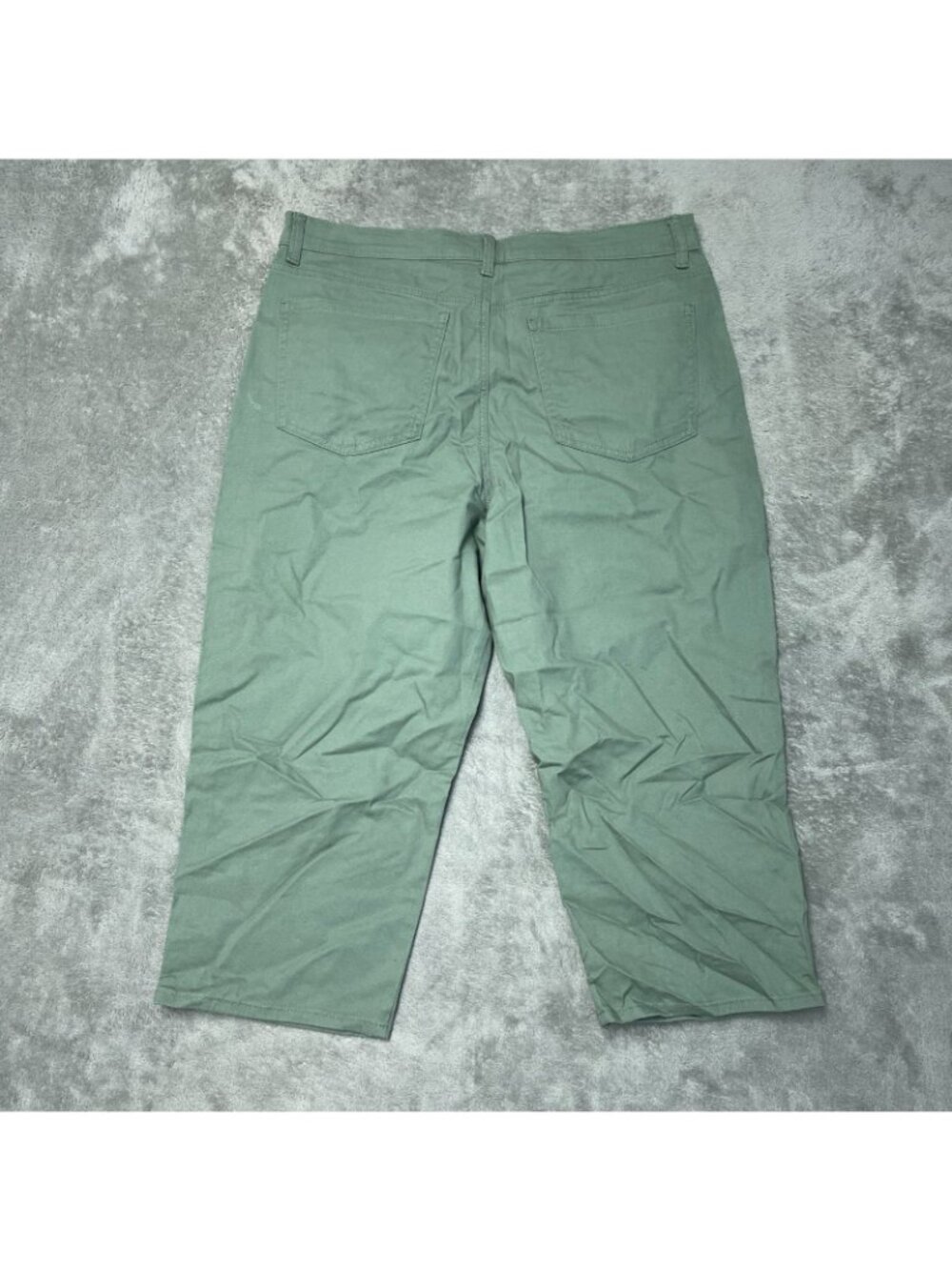 NWT Gloria Vanderbilt Women's 14 Green Amanda Cloud Twill Capri Pants C0563 - Picture 5 of 14